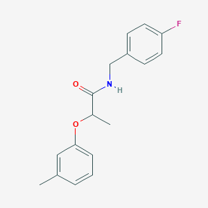 molecular formula C17H18FNO2 B259415 N-(4-fluorobenzyl)-2-(3-methylphenoxy)propanamide 