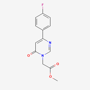 methyl 2-(4-(4-fluorophenyl)-6-oxopyrimidin-1(6H)-yl)acetate