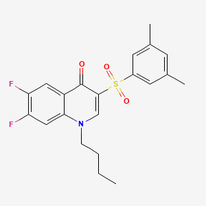 1-butyl-3-[(3,5-dimethylphenyl)sulfonyl]-6,7-difluoroquinolin-4(1H)-one