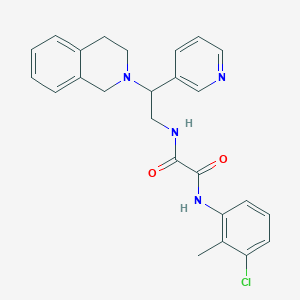 N1-(3-chloro-2-methylphenyl)-N2-(2-(3,4-dihydroisoquinolin-2(1H)-yl)-2-(pyridin-3-yl)ethyl)oxalamide