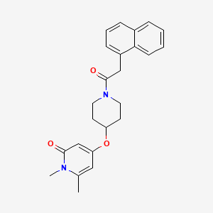 molecular formula C24H26N2O3 B2594166 1,6-dimethyl-4-((1-(2-(naphthalen-1-yl)acetyl)piperidin-4-yl)oxy)pyridin-2(1H)-one CAS No. 2034430-41-4