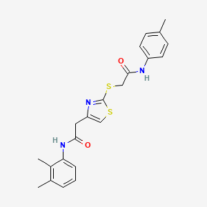 molecular formula C22H23N3O2S2 B2594168 N-(2,3-二甲苯基)-2-(2-((2-氧代-2-(对甲苯基氨基)乙基)硫代)噻唑-4-基)乙酰胺 CAS No. 941981-06-2