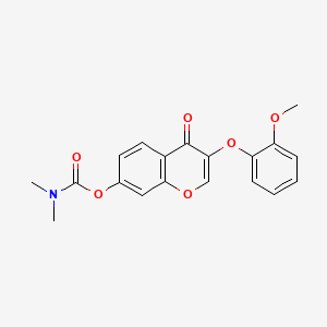 molecular formula C19H17NO6 B2594173 3-(2-methoxyphenoxy)-4-oxo-4H-chromen-7-yl dimethylcarbamate CAS No. 637752-64-8