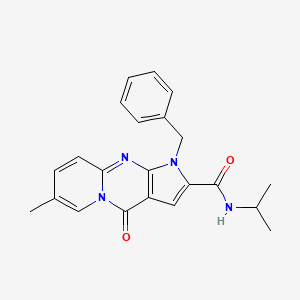 molecular formula C22H22N4O2 B2594176 1-苄基-N-异丙基-7-甲基-4-氧代-1,4-二氢吡啶并[1,2-a]吡咯并[2,3-d]嘧啶-2-甲酰胺 CAS No. 900264-26-8