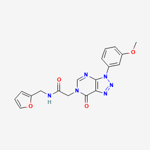 molecular formula C18H16N6O4 B2594179 N-(2-furylmethyl)-2-[3-(3-methoxyphenyl)-7-oxo-3,7-dihydro-6H-[1,2,3]triazolo[4,5-d]pyrimidin-6-yl]acetamide CAS No. 847385-78-8
