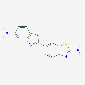 molecular formula C14H10N4OS B259418 2-(2-Amino-1,3-benzothiazol-6-yl)-1,3-benzoxazol-5-amine 