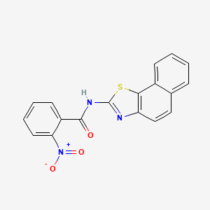 molecular formula C18H11N3O3S B2594180 (Z)-2-ニトロベンゾイル-N-(ナフト[2,1-d]チアゾール-2(3H)-イリデン)アミド CAS No. 313648-11-2