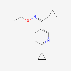 molecular formula C14H18N2O B2594181 环丙基(6-环丙基-3-吡啶基)甲酮 O-乙基肟 CAS No. 860784-52-7