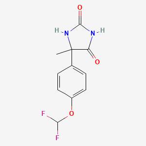 molecular formula C11H10F2N2O3 B2594188 5-[4-(Difluoromethoxy)phenyl]-5-methylimidazolidine-2,4-dione CAS No. 316806-56-1