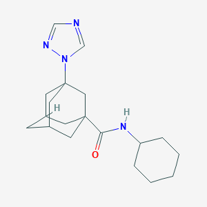 N-cyclohexyl-3-(1H-1,2,4-triazol-1-yl)-1-adamantanecarboxamide