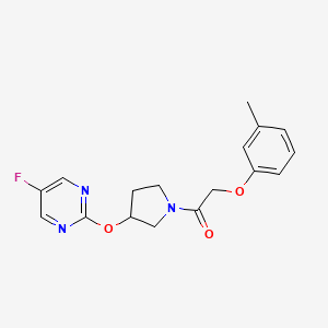 1-(3-((5-Fluoropyrimidin-2-yl)oxy)pyrrolidin-1-yl)-2-(m-tolyloxy)ethanone