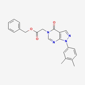 molecular formula C22H20N4O3 B2594207 benzyl 2-(1-(3,4-dimethylphenyl)-4-oxo-1H-pyrazolo[3,4-d]pyrimidin-5(4H)-yl)acetate CAS No. 863447-50-1