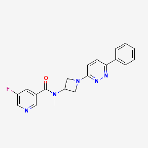 molecular formula C20H18FN5O B2594213 5-Fluoro-N-methyl-N-[1-(6-phenylpyridazin-3-yl)azetidin-3-yl]pyridine-3-carboxamide CAS No. 2380079-07-0