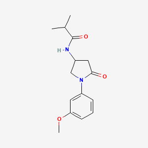 N-(1-(3-methoxyphenyl)-5-oxopyrrolidin-3-yl)isobutyramide