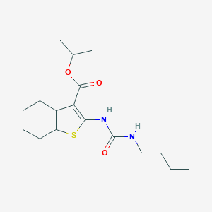 molecular formula C17H26N2O3S B259422 Isopropyl 2-{[(butylamino)carbonyl]amino}-4,5,6,7-tetrahydro-1-benzothiophene-3-carboxylate 