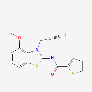 N-(4-ethoxy-3-prop-2-ynyl-1,3-benzothiazol-2-ylidene)thiophene-2-carboxamide