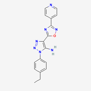 3-(4-Ethylphenyl)-5-(3-pyridin-4-yl-1,2,4-oxadiazol-5-yl)triazol-4-amine