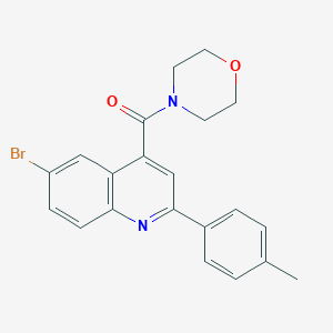 molecular formula C21H19BrN2O2 B259423 [6-Bromo-2-(4-methylphenyl)-4-quinolyl](morpholino)methanone 