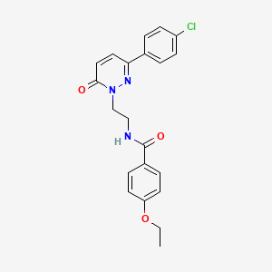 molecular formula C21H20ClN3O3 B2594238 N-(2-(3-(4-氯苯基)-6-氧代嘧啶嗪-1(6H)-基)乙基)-4-乙氧基苯甲酰胺 CAS No. 921851-92-5