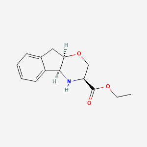 molecular formula C14H17NO3 B2594248 ethyl (3R,4aR,9aS)-2,3,4,4a,9,9a-hexahydroindeno[2,1-b][1,4]oxazine-3-carboxylate CAS No. 1688653-04-4