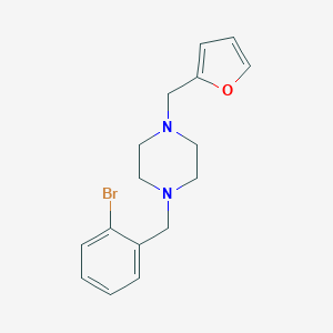 molecular formula C16H19BrN2O B259425 1-(2-Bromobenzyl)-4-(2-furylmethyl)piperazine 