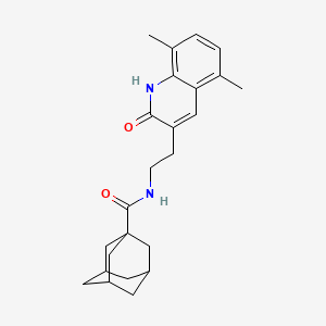 molecular formula C24H30N2O2 B2594254 N-[2-(5,8-dimethyl-2-oxo-1H-quinolin-3-yl)ethyl]adamantane-1-carboxamide CAS No. 851407-17-5