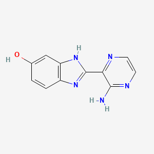 molecular formula C11H9N5O B2594257 2-(3-Aminopyrazin-2-yl)-3H-benzimidazol-5-ol CAS No. 1540497-76-4