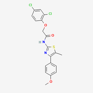 molecular formula C19H16Cl2N2O3S B2594261 2-(2,4-dichlorophenoxy)-N-[4-(4-methoxyphenyl)-5-methyl-1,3-thiazol-2-yl]acetamide CAS No. 536734-55-1