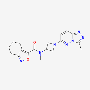 molecular formula C18H21N7O2 B2594263 N-甲基-N-(1-{3-甲基-[1,2,4]三唑并[4,3-b]哒嗪-6-基}氮杂环丁烷-3-基)-4,5,6,7-四氢-2,1-苯并恶唑-3-甲酰胺 CAS No. 2201901-22-4