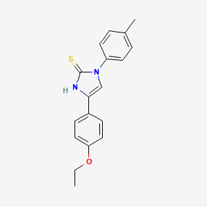 molecular formula C18H18N2OS B2594269 5-(4-ethoxyphenyl)-3-(4-methylphenyl)-1H-imidazole-2-thione CAS No. 688791-33-5