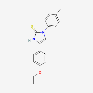 molecular formula C18H18N2OS B2594269 5-(4-乙氧基苯基)-3-(4-甲基苯基)-1H-咪唑-2-硫酮 CAS No. 688791-33-5