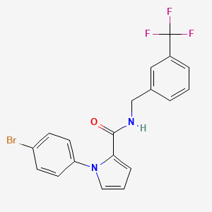 molecular formula C19H14BrF3N2O B2594275 1-(4-bromophenyl)-N-[[3-(trifluoromethyl)phenyl]methyl]pyrrole-2-carboxamide CAS No. 477858-93-8