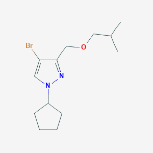 molecular formula C13H21BrN2O B2594276 4-bromo-1-cyclopentyl-3-(isobutoxymethyl)-1H-pyrazole CAS No. 1856085-46-5