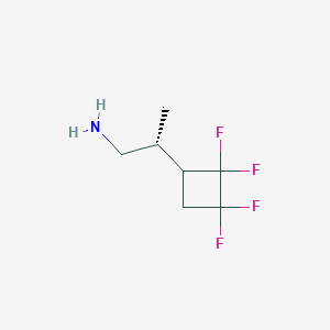molecular formula C7H11F4N B2594277 (2R)-2-(2,2,3,3-Tetrafluorocyclobutyl)propan-1-amine CAS No. 2248215-35-0