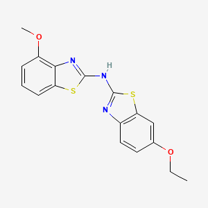 molecular formula C17H15N3O2S2 B2594279 6-ethoxy-N-(4-methoxybenzo[d]thiazol-2-yl)benzo[d]thiazol-2-amine CAS No. 862973-86-2