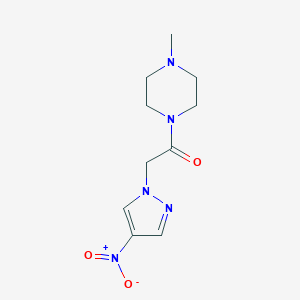 molecular formula C10H15N5O3 B259428 1-({4-nitro-1H-pyrazol-1-yl}acetyl)-4-methylpiperazine 