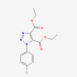 molecular formula C14H14ClN3O4 B2594288 1-(4-氯苯基)-1H-1,2,3-三唑-4,5-二羧酸二乙酯 CAS No. 887224-79-5