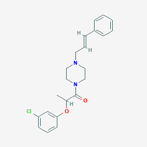 molecular formula C22H25ClN2O2 B259429 3-Chlorophenyl 2-(4-cinnamyl-1-piperazinyl)-1-methyl-2-oxoethyl ether 