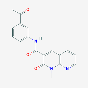 molecular formula C18H15N3O3 B2594290 N-(3-acetylphenyl)-1-methyl-2-oxo-1,2-dihydro-1,8-naphthyridine-3-carboxamide CAS No. 899968-99-1