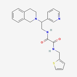 molecular formula C23H24N4O2S B2594307 N'-[2-(pyridin-3-yl)-2-(1,2,3,4-tétrahydroisoquinolin-2-yl)éthyl]-N-[(thiophén-2-yl)méthyl]éthanediamide CAS No. 906158-96-1