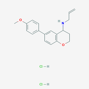 molecular formula C19H23Cl2NO2 B2594310 Allyl-[6-(4-methoxy-phenyl)-chroman-4-yl]-amine hydrochloride CAS No. 1207735-26-9