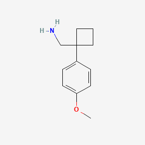 [1-(4-Methoxyphenyl)cyclobutyl]methanamine