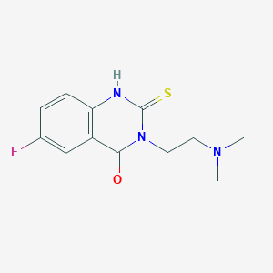 molecular formula C12H14FN3OS B2594320 3-(2-(二甲氨基)乙基)-6-氟-2-硫代-2,3-二氢喹唑啉-4(1H)-酮 CAS No. 422526-75-8