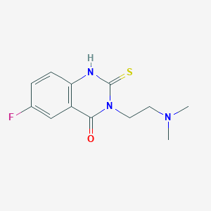 molecular formula C12H14FN3OS B2594320 3-(2-(Dimethylamino)ethyl)-6-fluor-2-thioxo-2,3-dihydrochinazolin-4(1H)-on CAS No. 422526-75-8