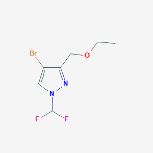 molecular formula C7H9BrF2N2O B2594321 4-bromo-1-(difluoromethyl)-3-(ethoxymethyl)-1H-pyrazole CAS No. 1856078-50-6