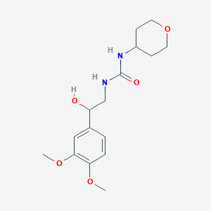 molecular formula C16H24N2O5 B2594322 1-(2-(3,4-dimethoxyphenyl)-2-hydroxyethyl)-3-(tetrahydro-2H-pyran-4-yl)urea CAS No. 2034500-83-7