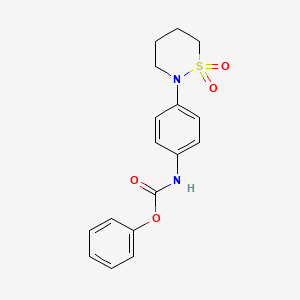 phenyl N-[4-(1,1-dioxothiazinan-2-yl)phenyl]carbamate