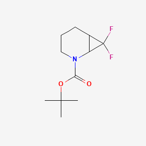molecular formula C11H17F2NO2 B2594329 Tert-butyl 7,7-difluoro-2-azabicyclo[4.1.0]heptane-2-carboxylate CAS No. 1704724-76-4