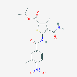 Isopropyl 4-(aminocarbonyl)-5-({4-nitro-3-methylbenzoyl}amino)-3-methyl-2-thiophenecarboxylate