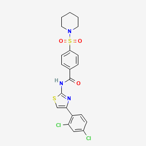 N-(4-(2,4-dichlorophenyl)thiazol-2-yl)-4-(piperidin-1-ylsulfonyl)benzamide